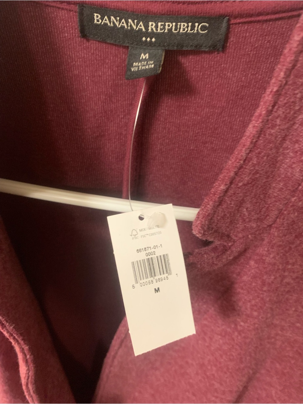 Banana Republic Women's Burgundy Single-Button Blazer - Picture 4 of 4